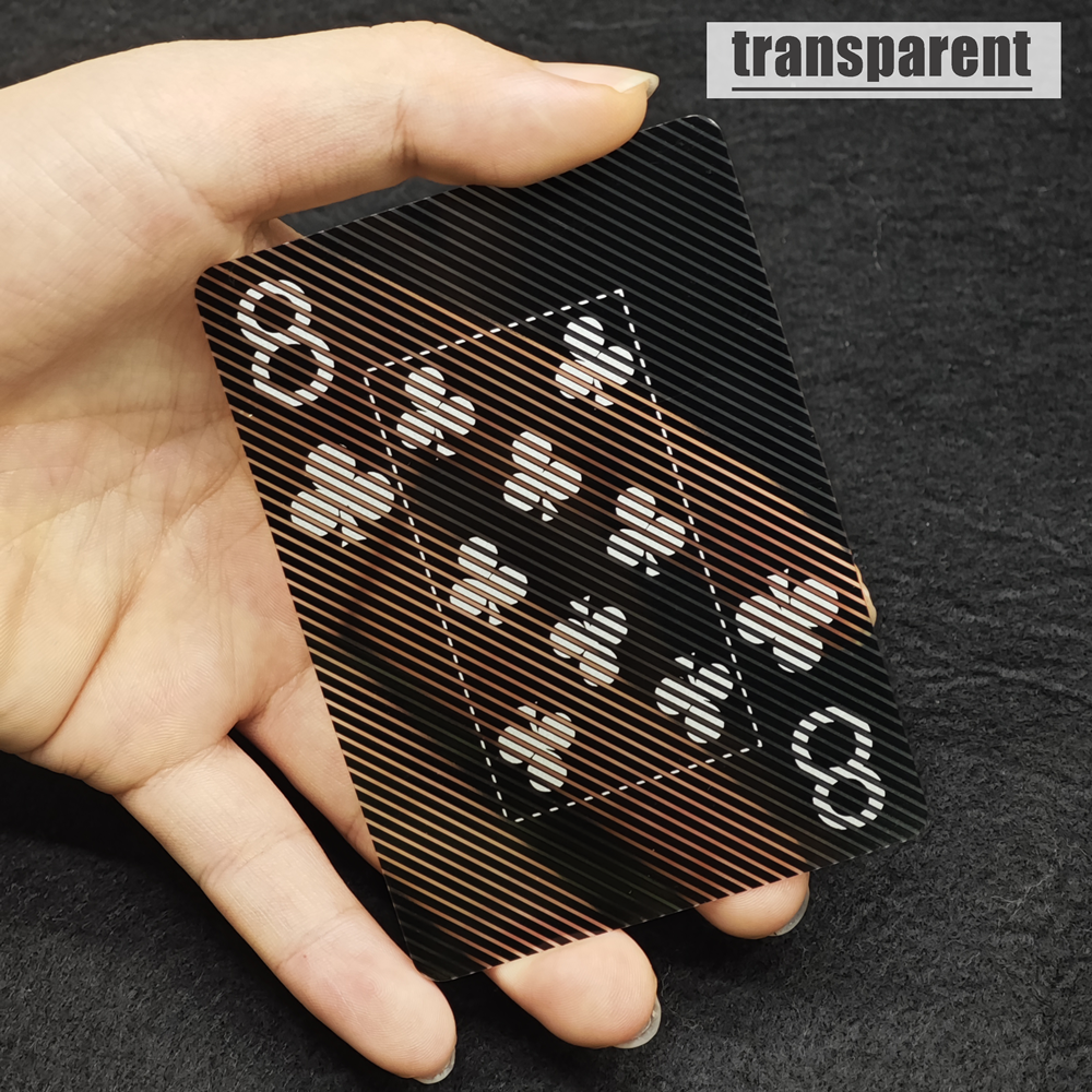 Moire Illustion Cards Waterproof Transparent Plastic Texas Hold’em Poker Playing Cards